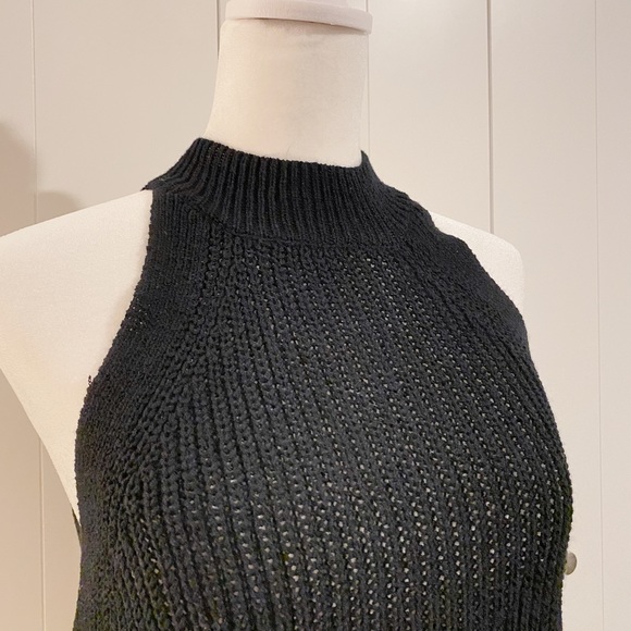 Black Knit Tank Top - Picture 3 of 4